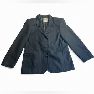 Vintage Classic Black Women's Blazer made with Tiberghien Italian Textiles.